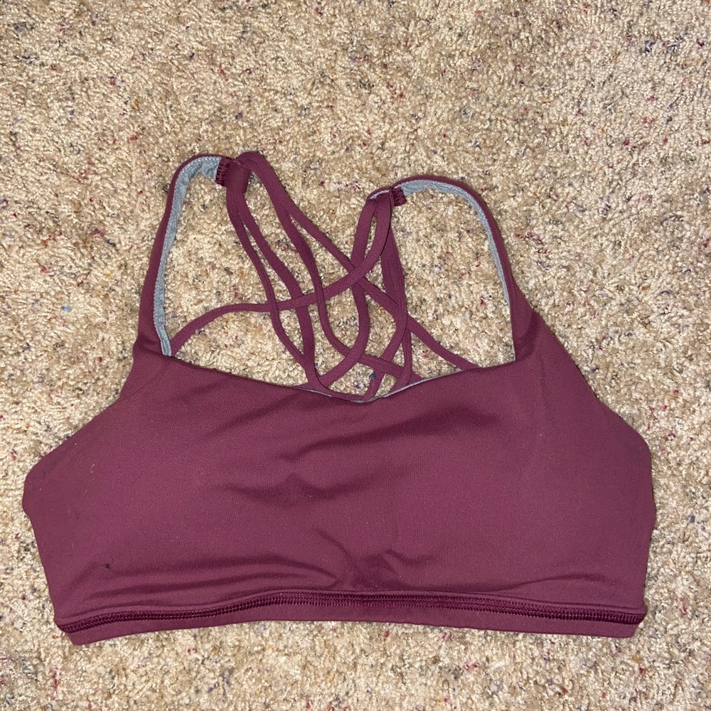 purple sports bra